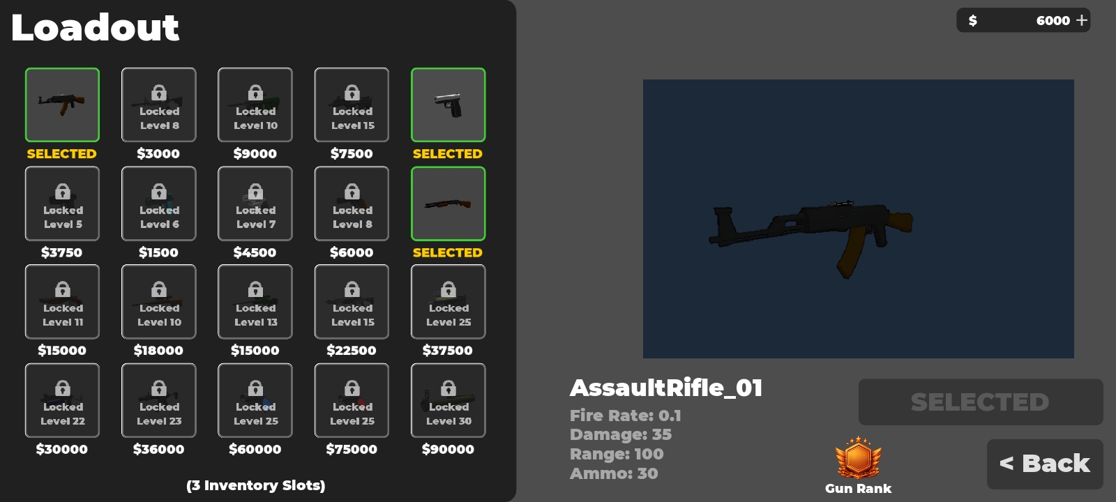 VelocityVentures loadout screen
