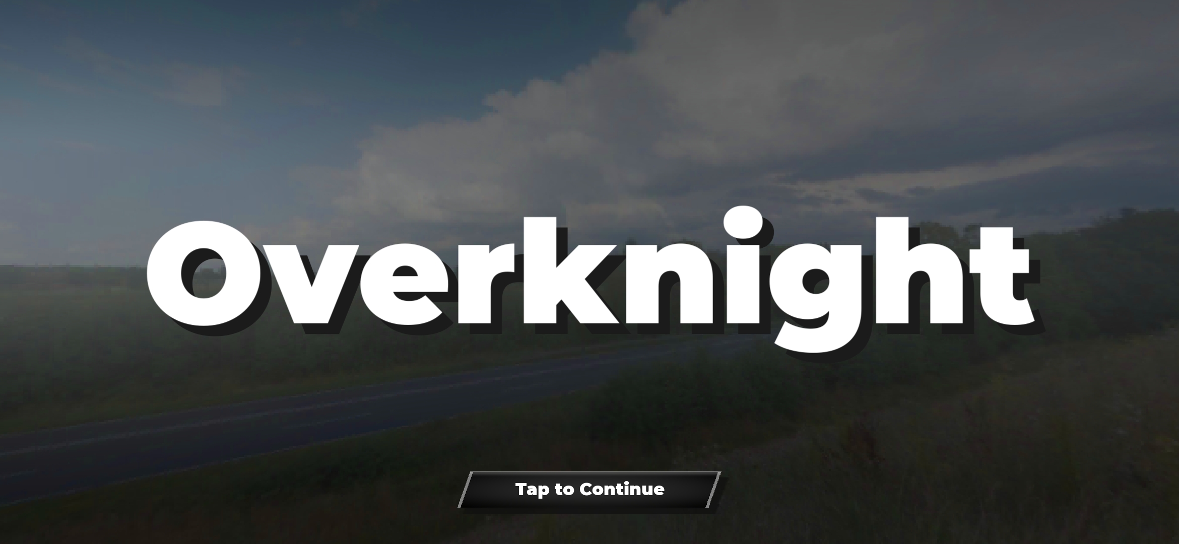Overknight splash screen