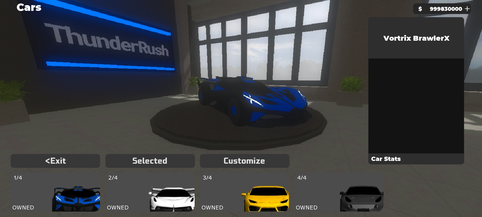 ThunderRush garage screen