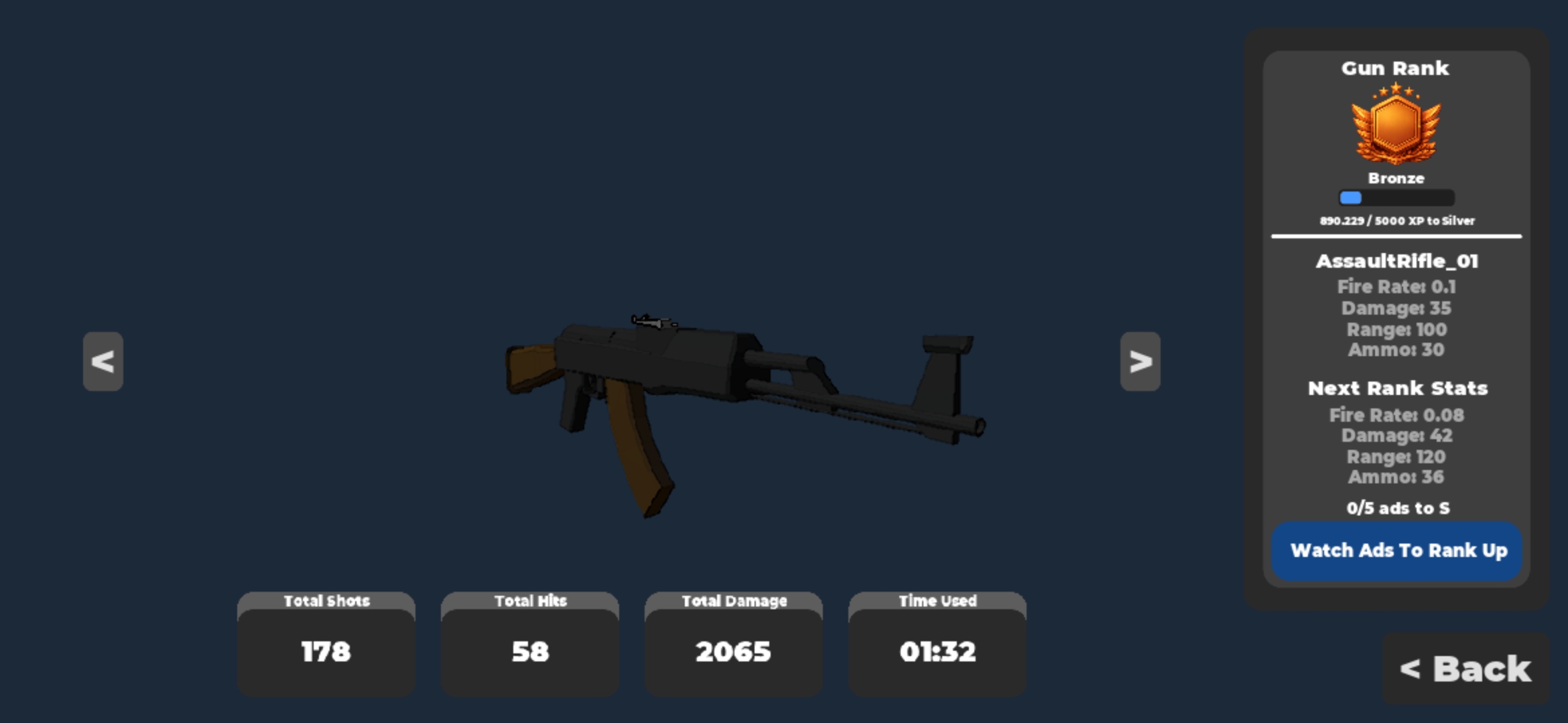 VelocityVentures weapon rank screen